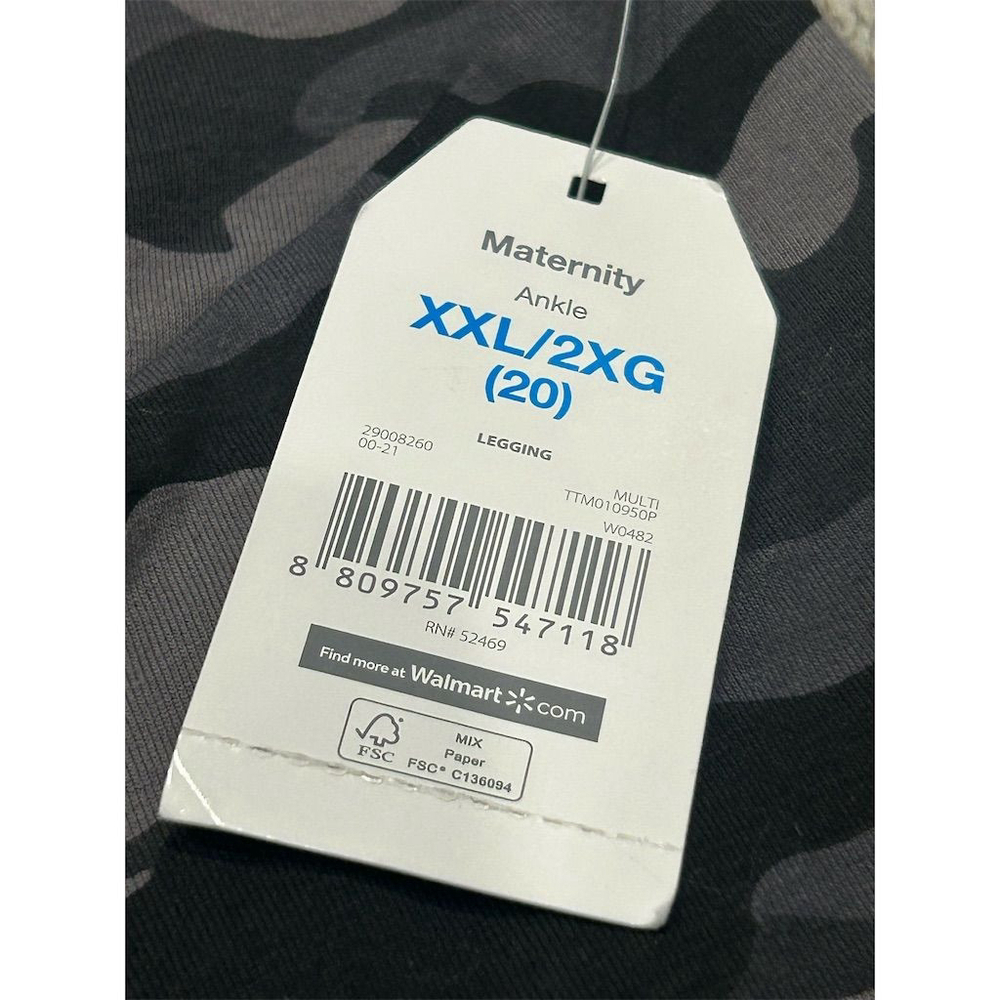 Time And Tru Maternity Leggings XXL Gray Camo Print - Picture 6 of 10